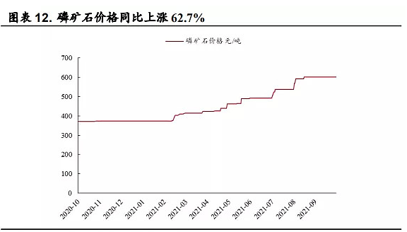 磷矿石价格同比上涨 62.7%